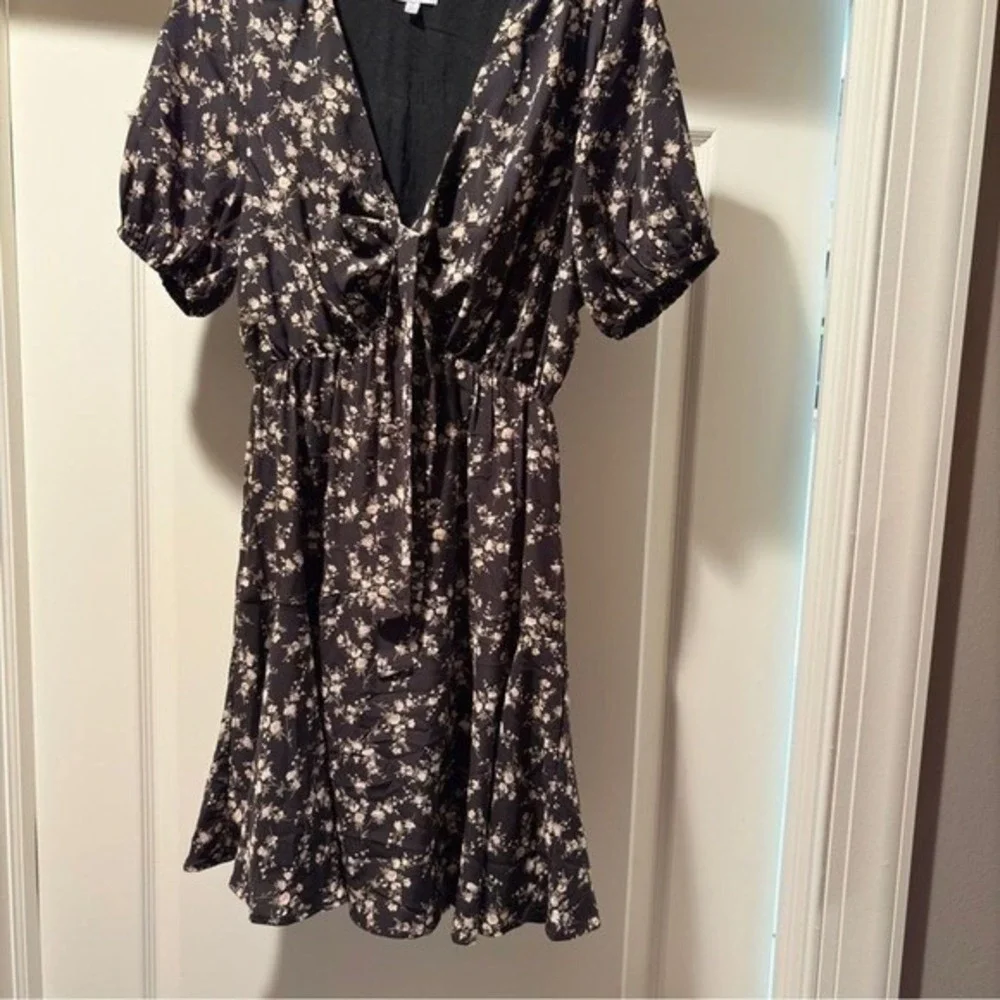 Lucca‎  Sz Small Women's Short-Sleeve Baby Doll Y2K Boho Floral Forest Fairy